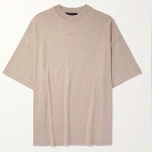 Fear Of God Essentials T-Shirt Men’s XL Gold Heather (Light Tan) Oversized NWT